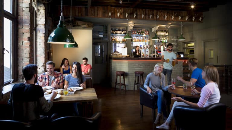 Indoor shot of a restaurant 